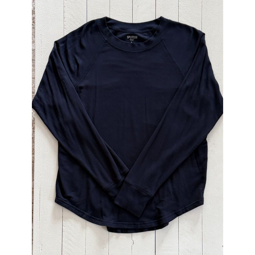 Splits 59 Warm Up Fleece Sweatshirt Women's Size M Navy Blue